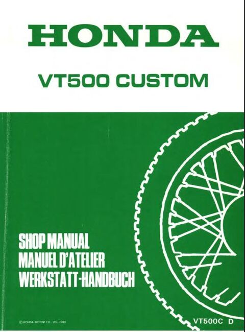 manuel de rparation Honda VT 500 C  570 pages  10 Valence (26)