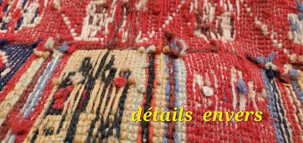 SOUMAK tapis laine nou&eacute; main Décoration