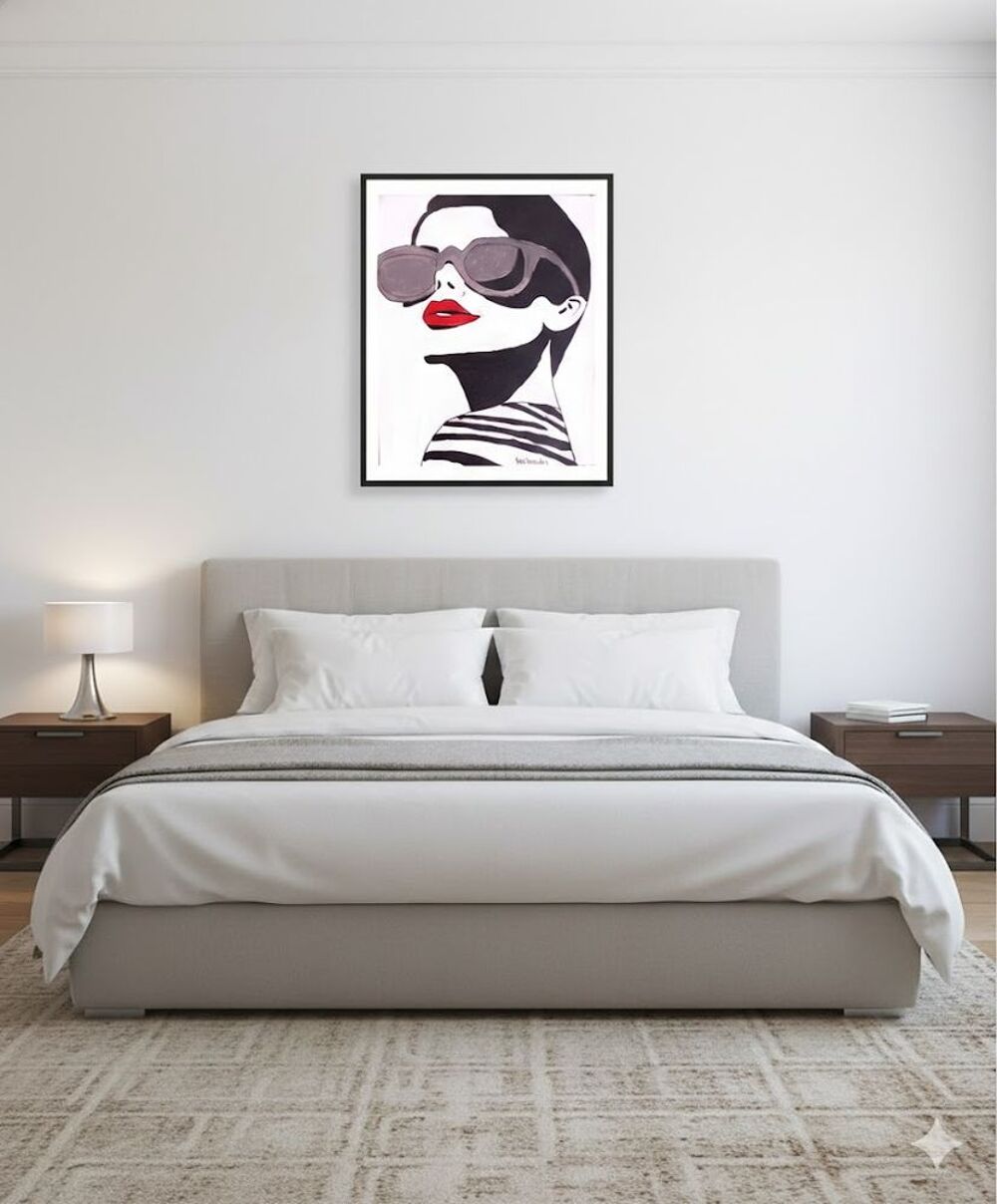 Tableau portrait "L"&eacute;l&eacute;gance du profil " Décoration