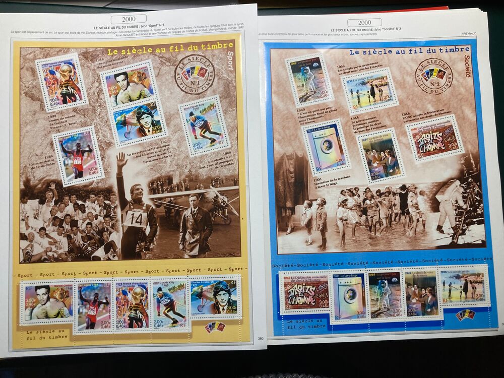timbres ann&eacute;es compl&egrave;tes 1989/1998 neufs 