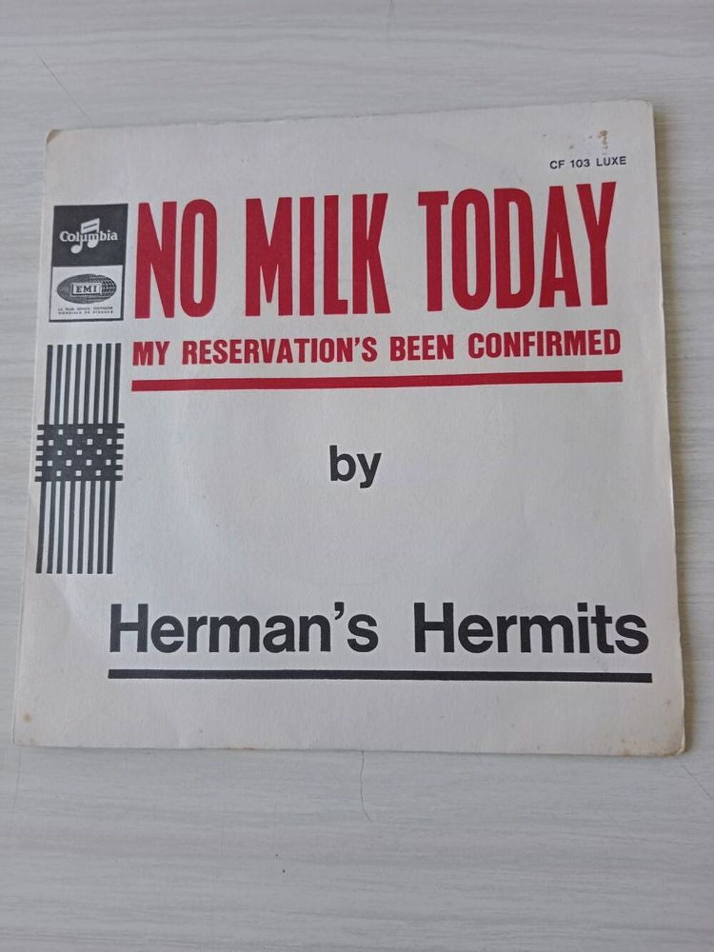 45 tours HERMAN'S HERMITS No milk today CD et vinyles