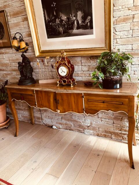 Console en bois avec tiroirs et tirettes 600 Prigueux (24)