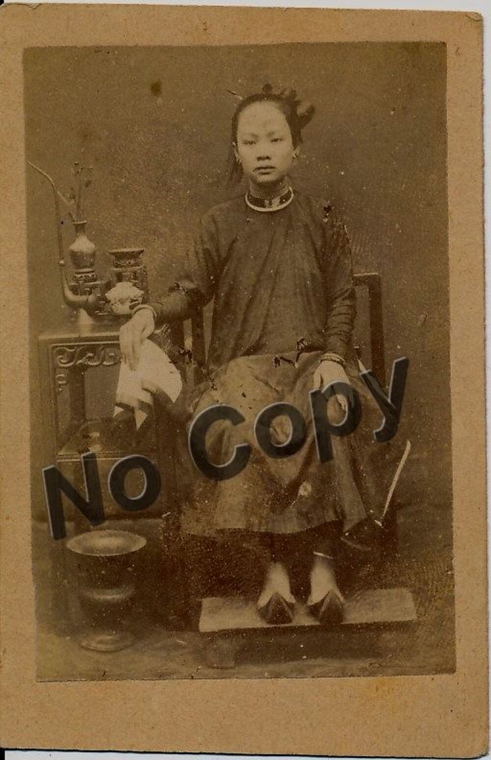Portrait F&eacute;minin Indochine Photographie PUN-KY Asie Chine 