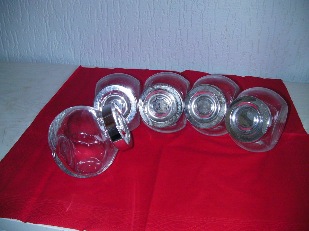 5 PETITS POTS en VERRE avec COUVERCLES Cuisine