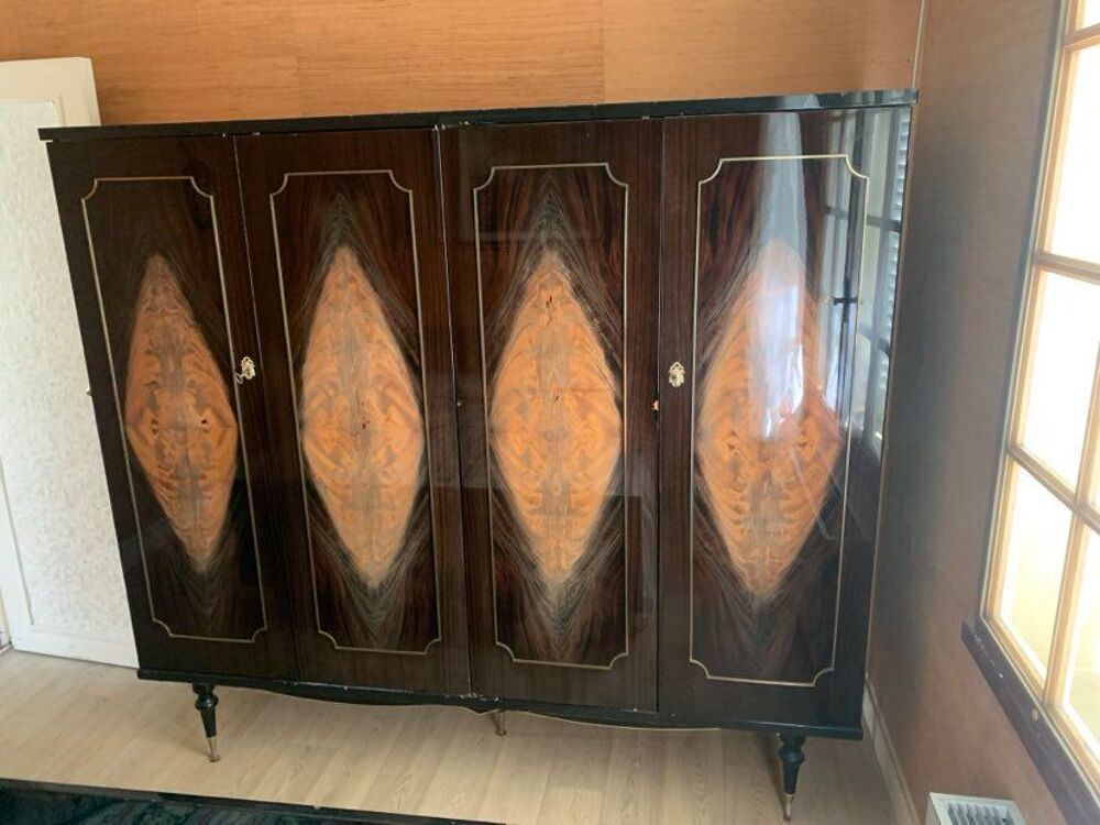 Chambre complete vintage laquee noire Meubles