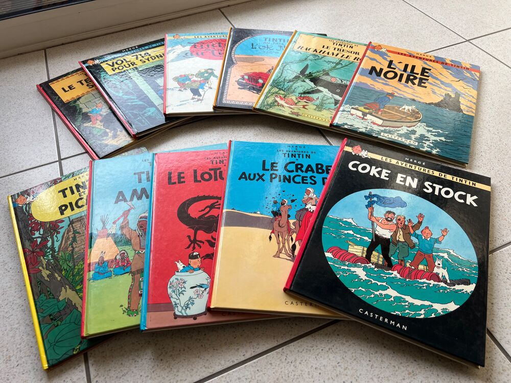 Tintin 11 albums ann&eacute;es 70 Livres et BD