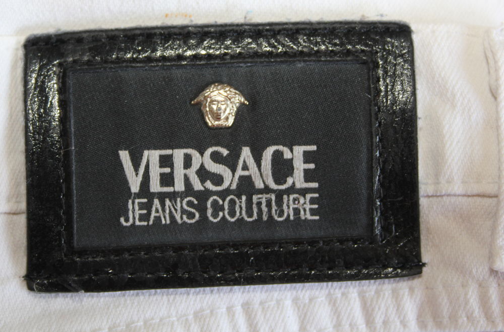 Pantalon jean blanc VERSACE T.33 IT Vêtements