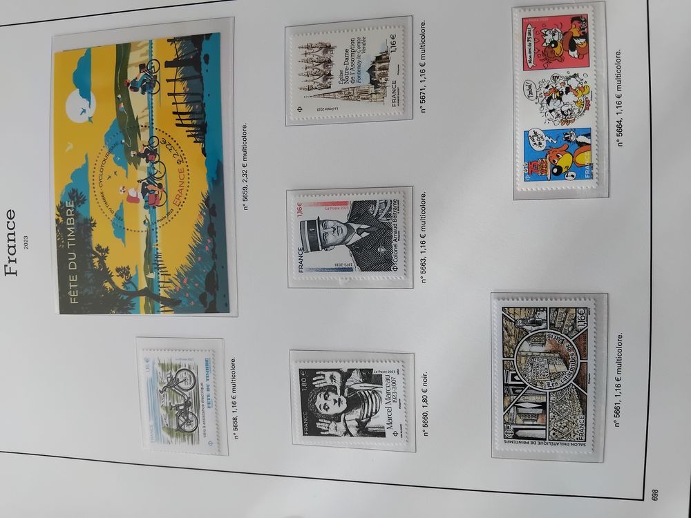 Timbres ann&eacute;e compl&egrave;te 2023 faciale 213 euros tous neufs 