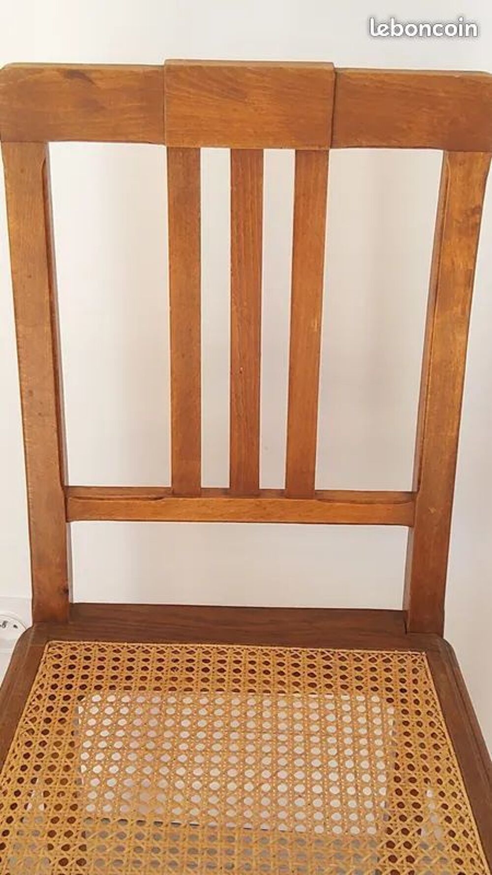 Chaise vintage bois et cannage Meubles