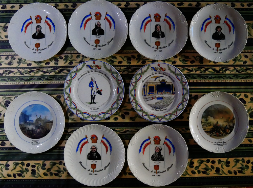 Assiettes Collection Bicentenaire de la R&eacute;volution Fran&ccedil;aise Cuisine