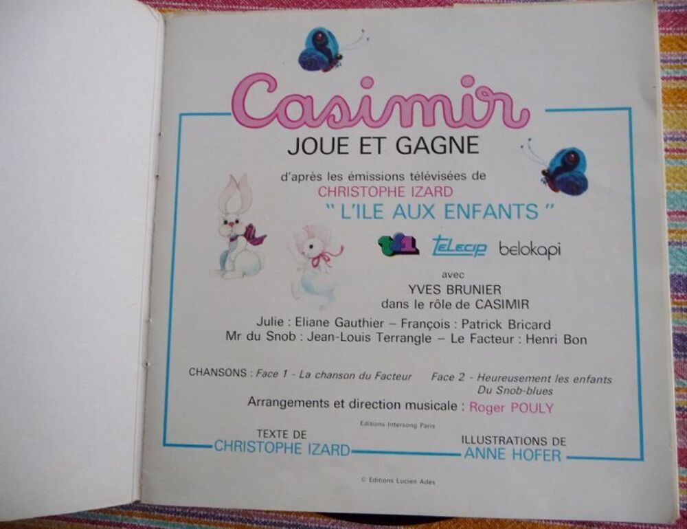 Livre disque vinyl CASIMIR CD et vinyles