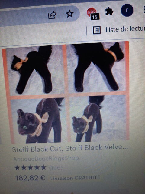 Peluche de Collection STEIFF Chat 40 Salses-le-Chteau (66)