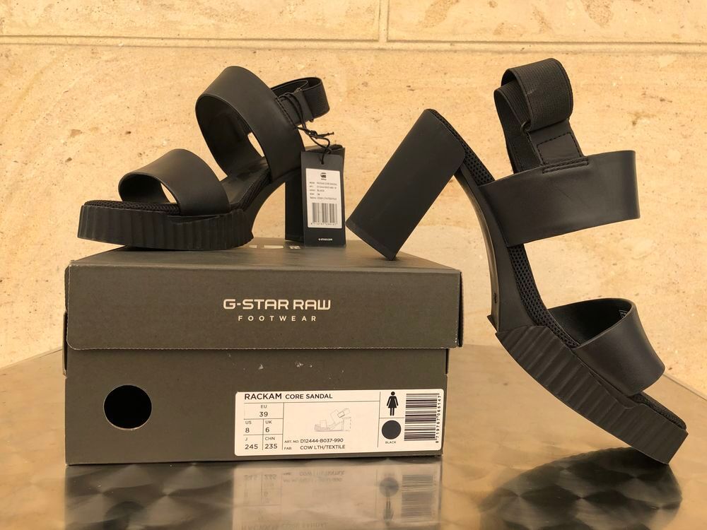Sandales Cuir Rackam Core noirs ? G-STAR RAW Chaussures