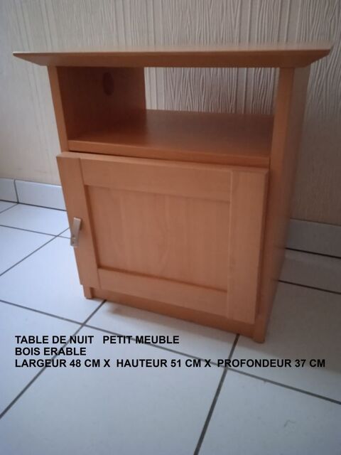 Table de nuit, de chevet, petit meuble, bout de canapé 60 Lourdes (65)