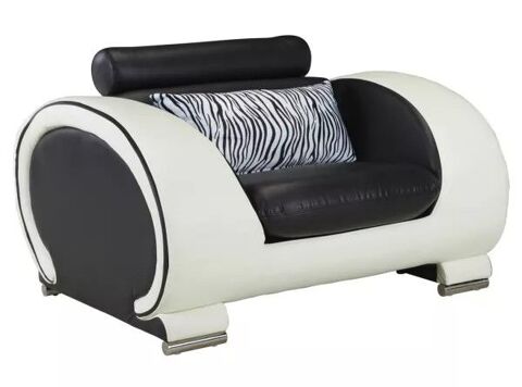 Fauteuil blanc noir 80 Saint-Aubin-le-Dpeint (37)