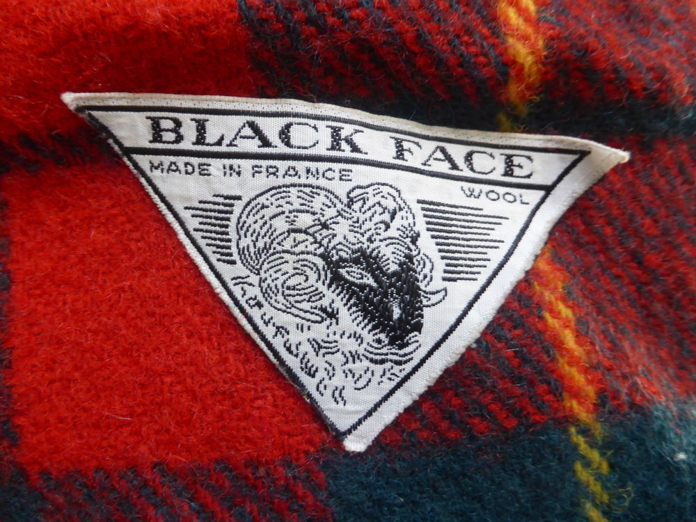 plaid &eacute;cossais &agrave; frange vintage Dcoration