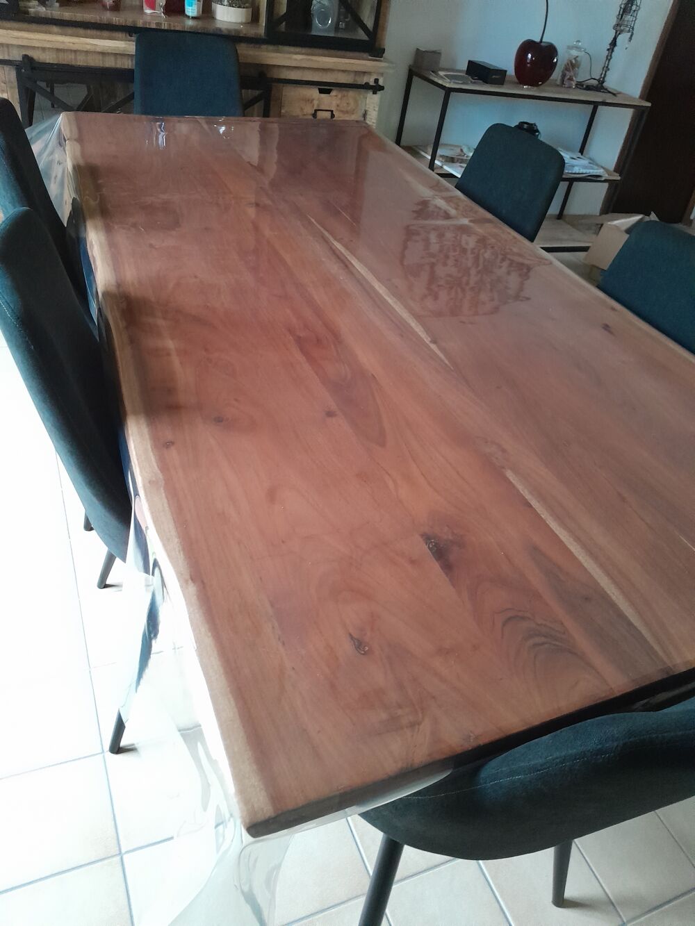 Table industrielle en acacia Meubles