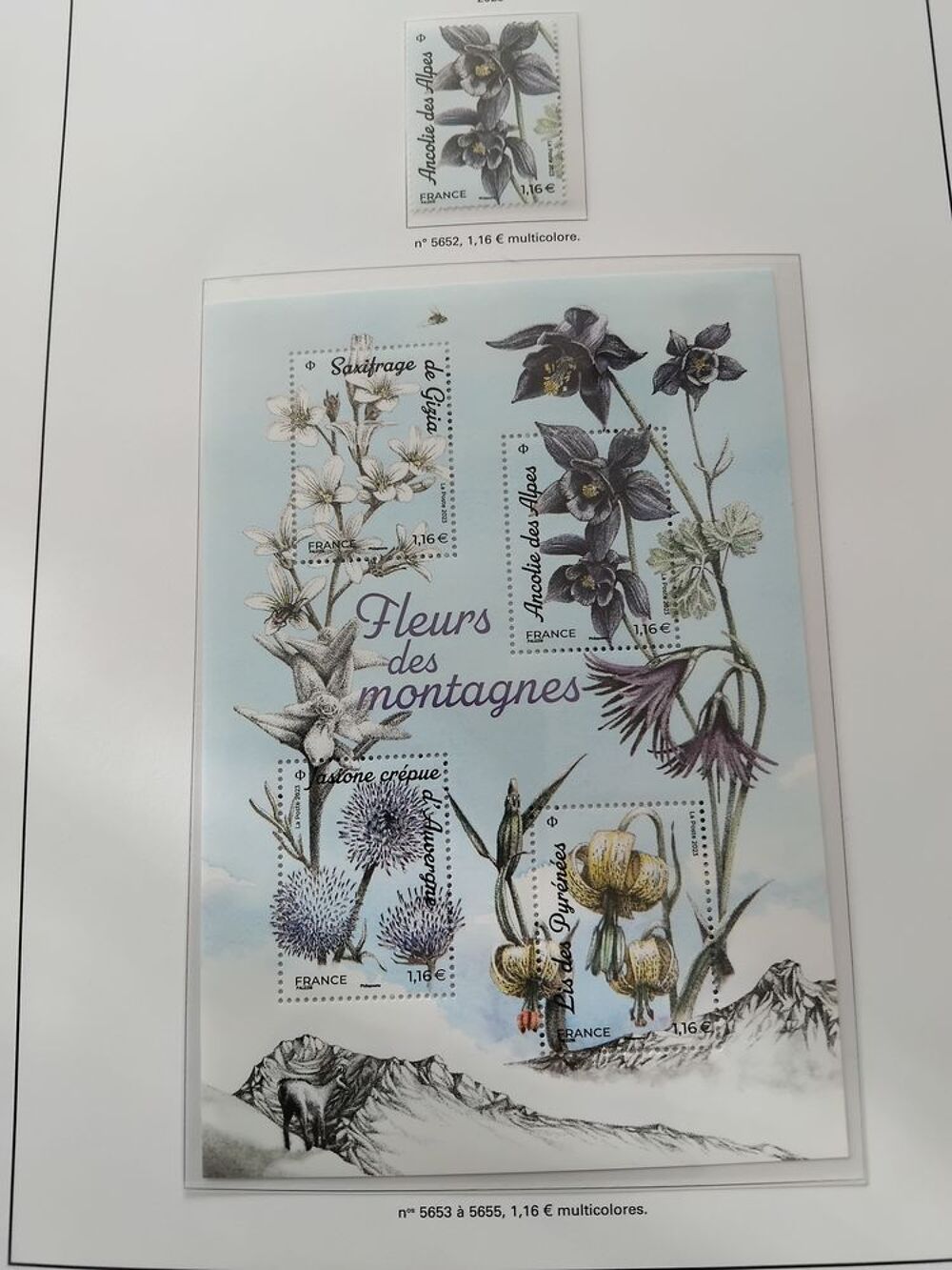 Timbres ann&eacute;e compl&egrave;te 2023 faciale 213 euros tous neufs 