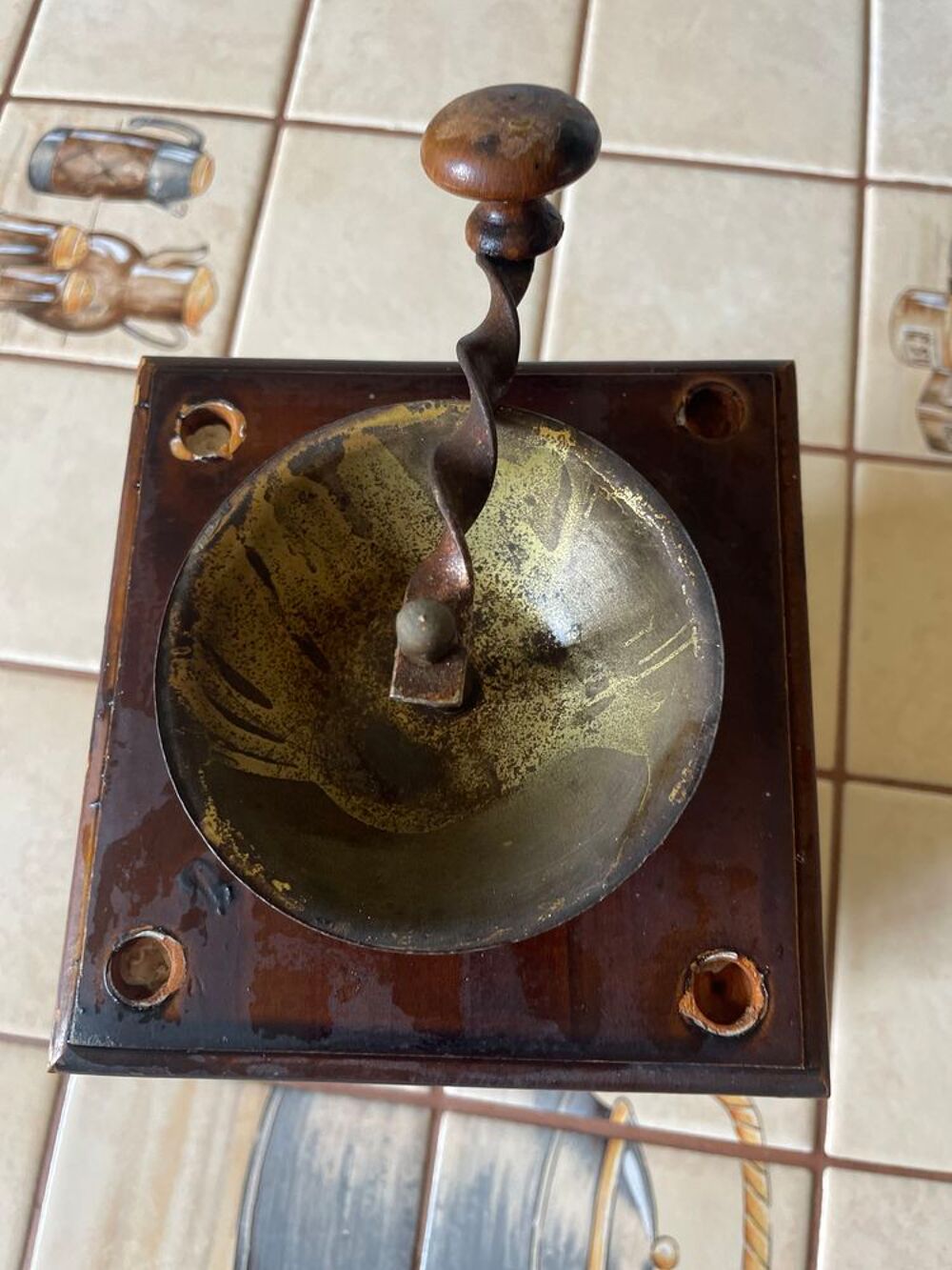 Bo&icirc;tes Moulin &agrave; Caf&eacute; Vintage en Bois &amp; M&eacute;tal - 50 % pour 5 article Dcoration