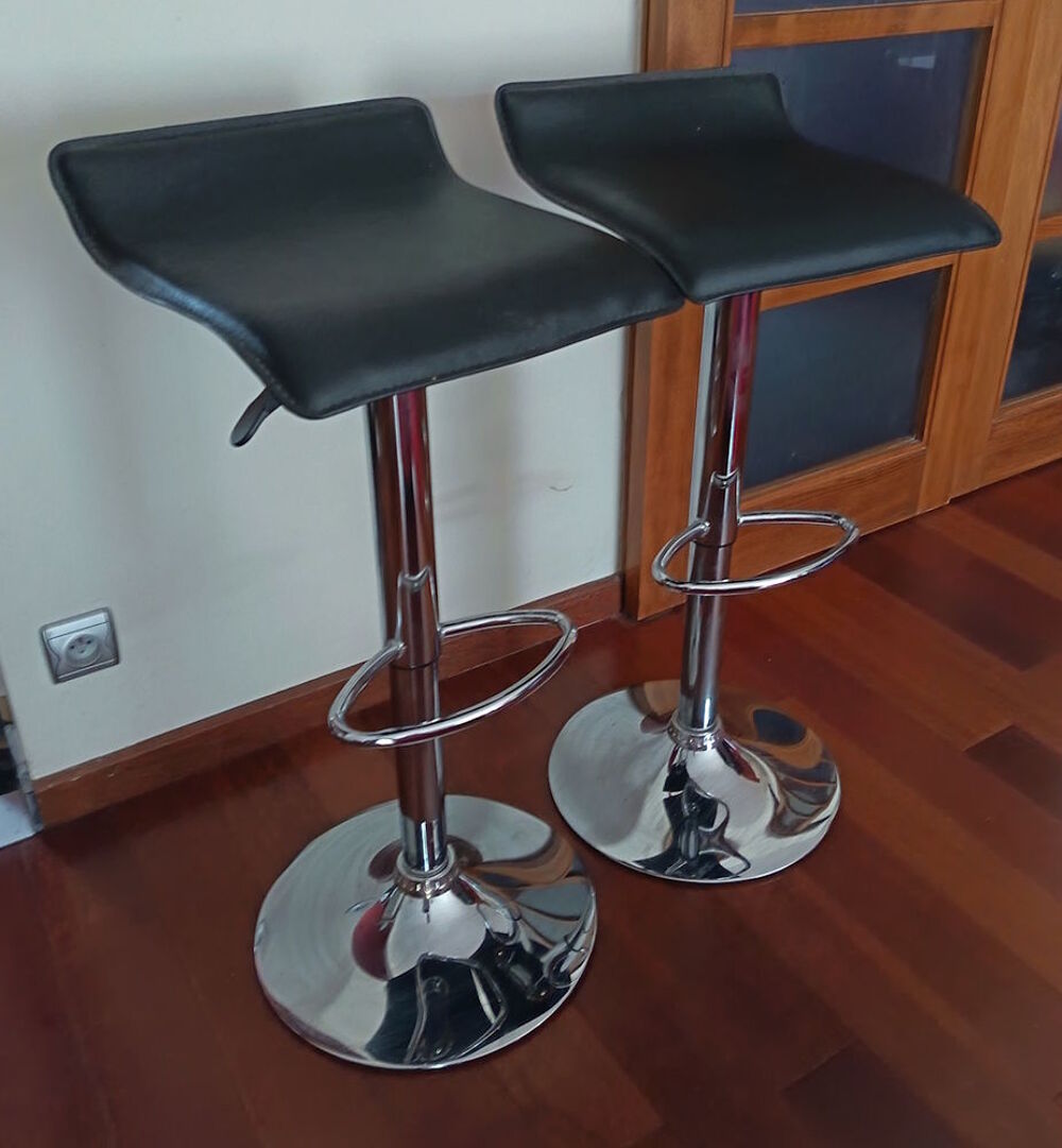 2 Chaises de Bar noir NEUVES Meubles
