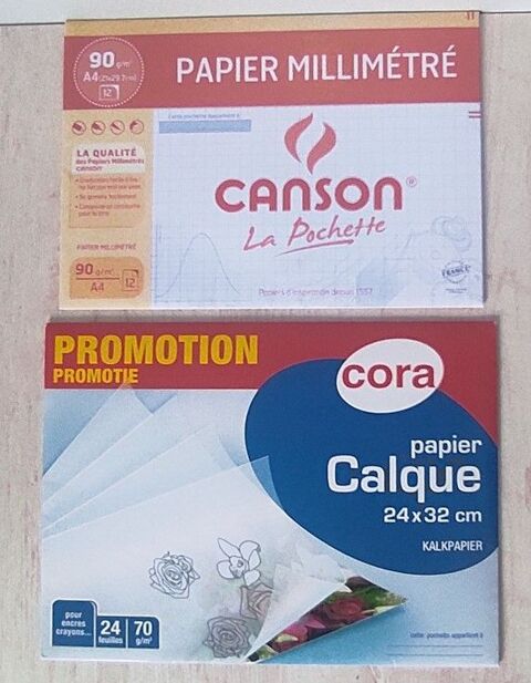 Calque (x33) et papier millim�tr� (x16) 2 Metz (57)