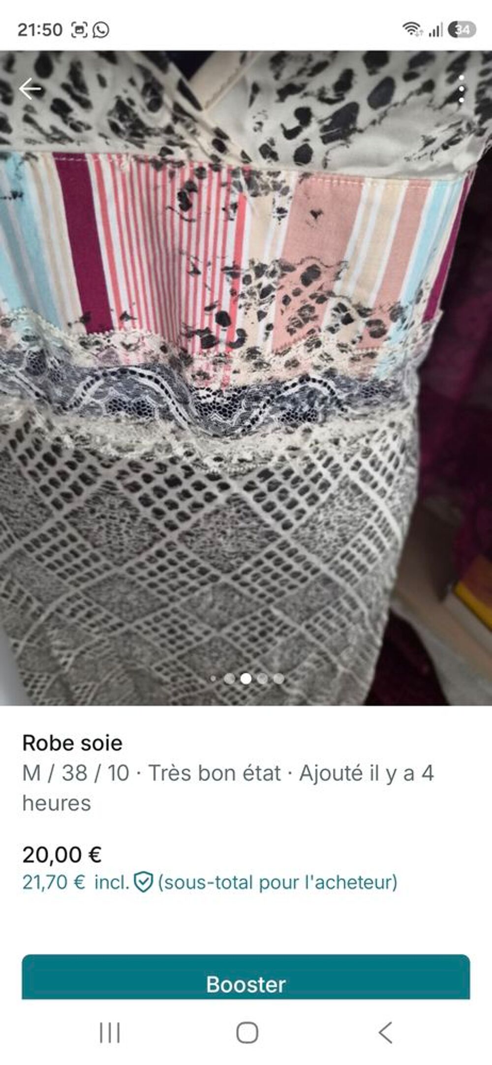 Robe soie tr&egrave;s bon &eacute;tat Vêtements