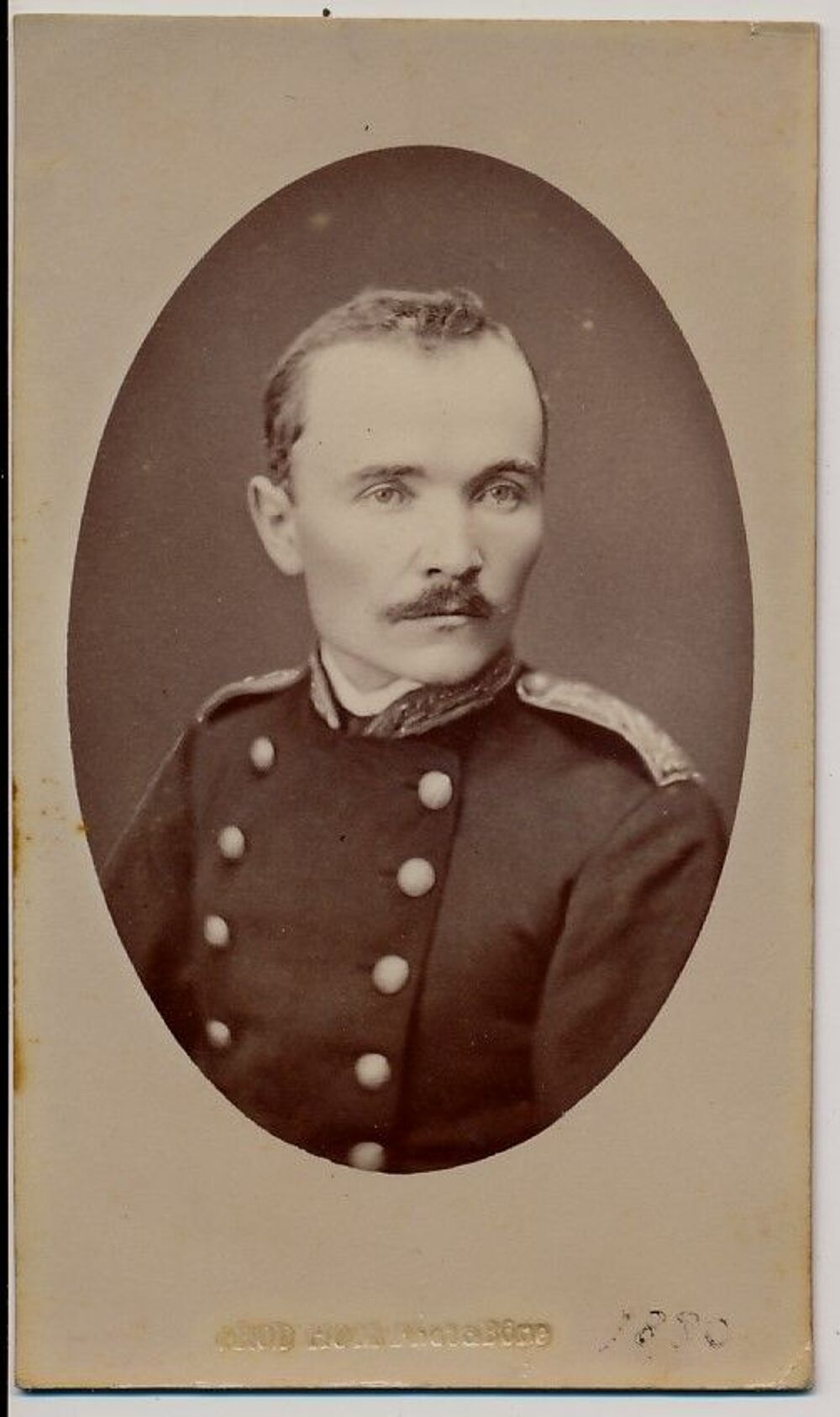 Portrait Militaire Photographie Prod'hom &agrave; B&ocirc;ne Alg&eacute;rie 1880 