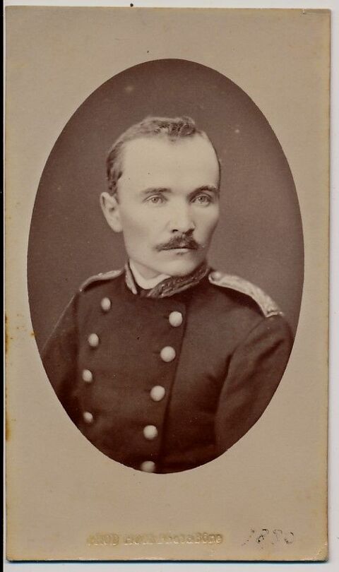 Portrait Militaire Photographie Prod'hom à Bône Algérie 1880 0 Loches (37)