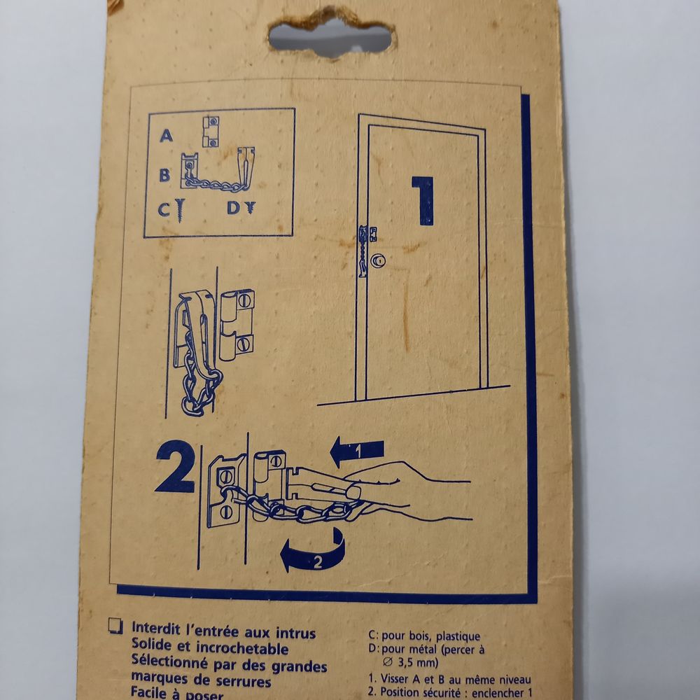Pour entrouvrir en s&eacute;curit&eacute; votre porte, fabriqu&eacute; en France Bricolage