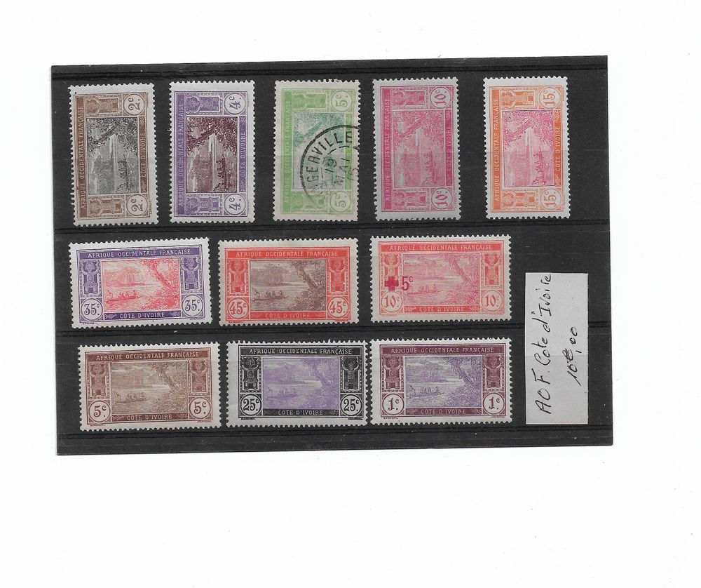 Timbres de A.O.F. Cote d'Ivoire 