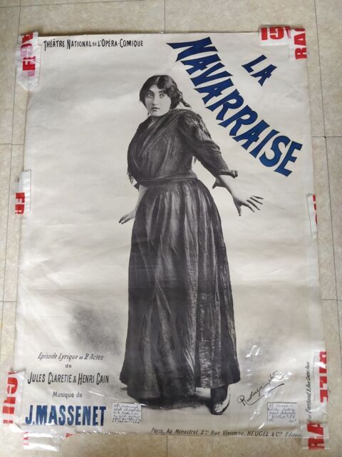 affiche La Navarraise 1895 thtre de l'Opra comique 100 Paris 1 (75)