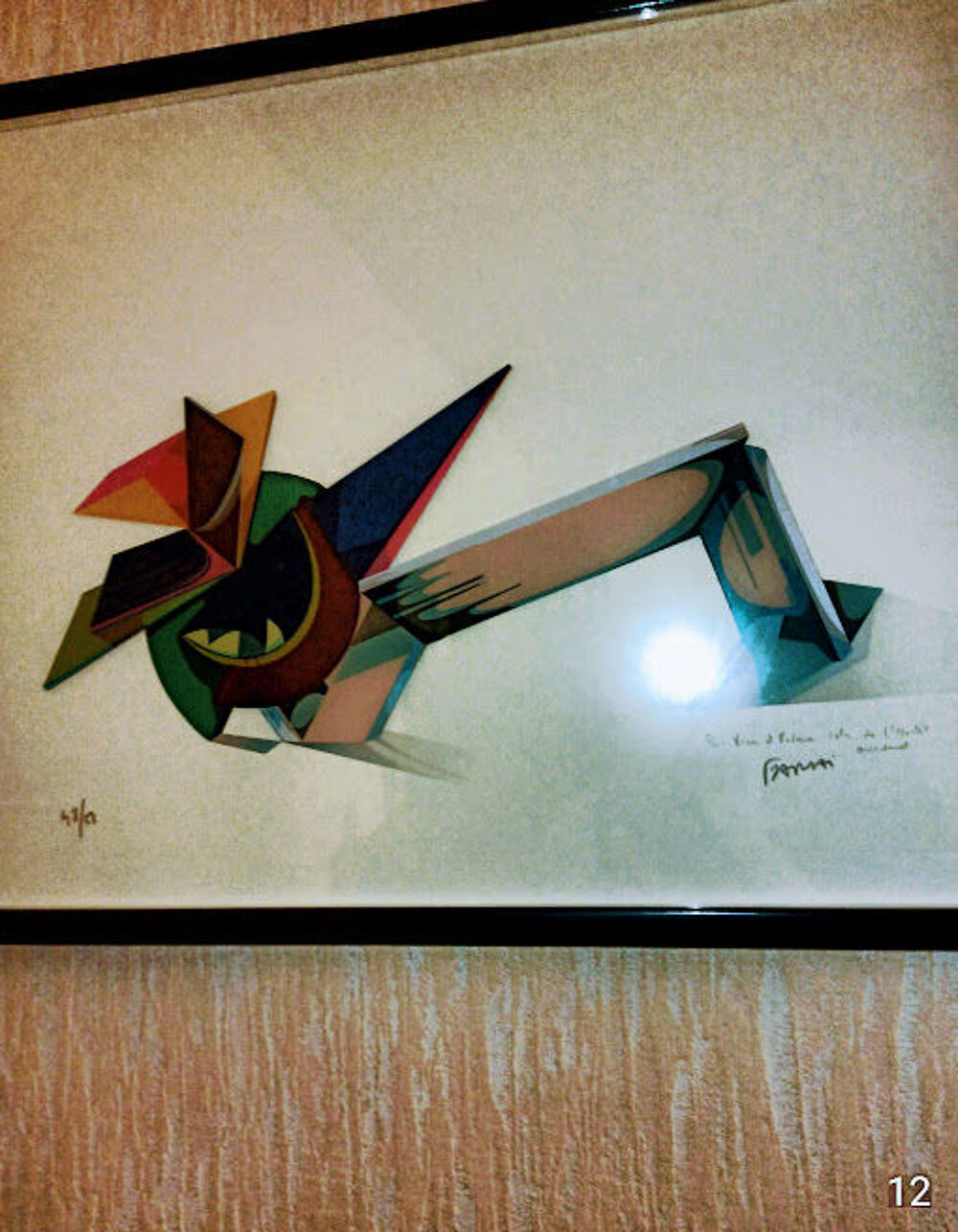 Lithographie num&eacute;rot&eacute;e FAHRI Décoration