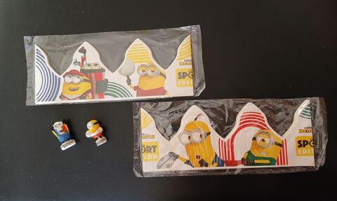 LOT DE 2 FEVES LES MINIONS FONT DU SPORT ET COURONNE 5 Nevers (58)
