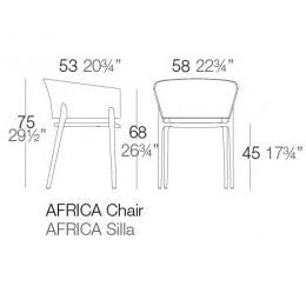 3 chaises bridge africa Meubles