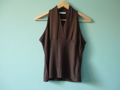 haut femme 36 marron dos nu S TBE defimode 2 Brienne-le-Chteau (10)