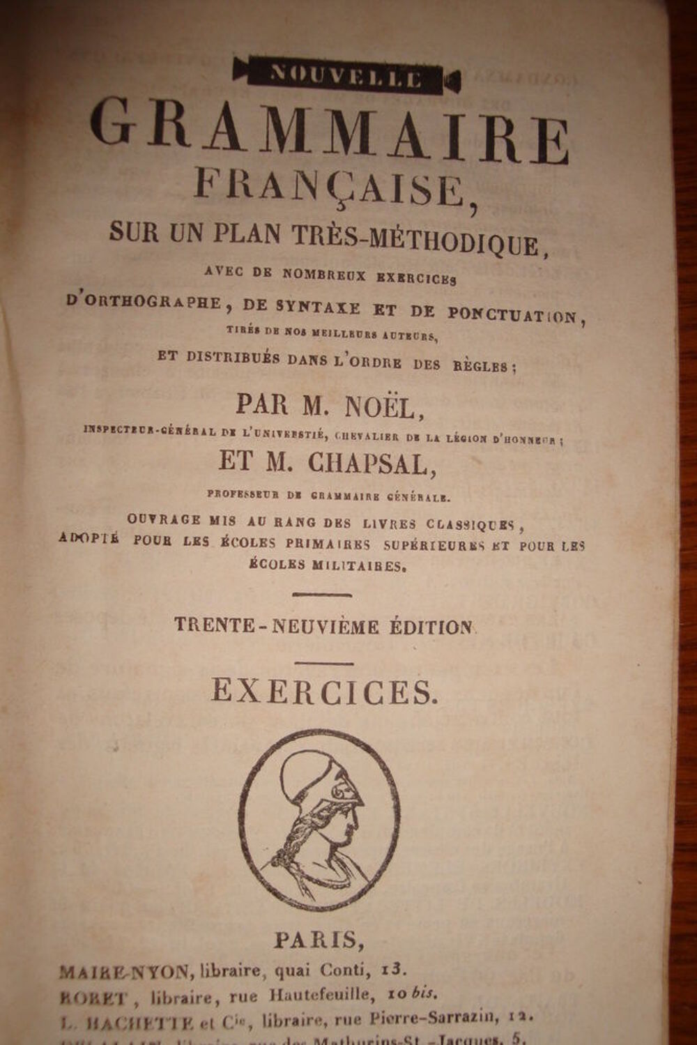 Livre ancien Grammaire Fran&ccedil;aise 1846 Livres et BD