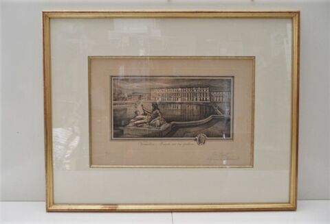 BELLE GRAVURE CONTEMPORAINE DE PIERRE BEQUET VERSAILLES or 159 Marseille 11 (13)