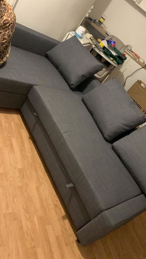 Canap d'angle convertible + rangement gris ikea 260 Cergy (95)