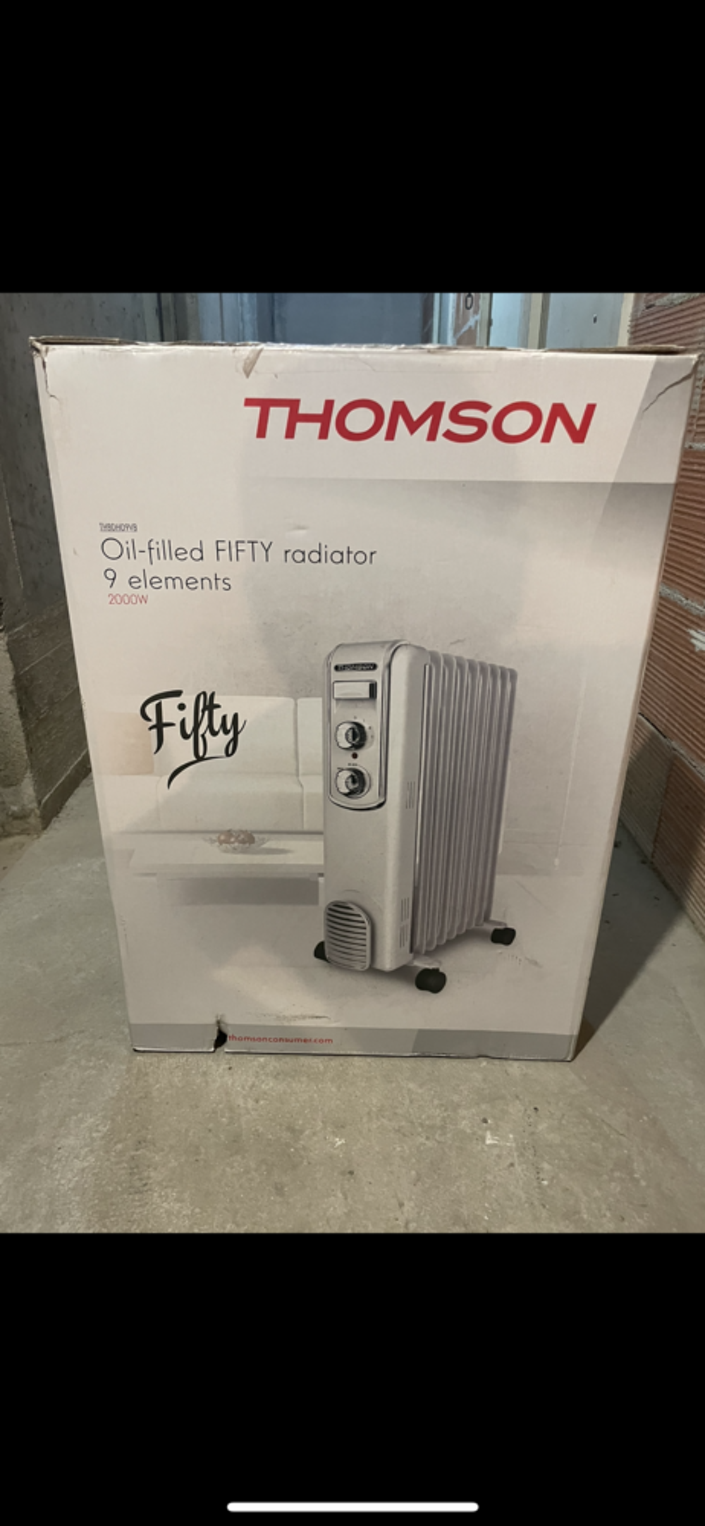 Radiateur bain d'huile Thomson Fifty THBDH09VB 2000 W Blanc Electrom�nager