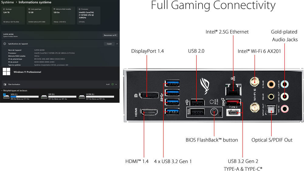 ? Magnifique Pc Tr&egrave;s Puissant Intel i7 128 GO RAM RARE ? Matériel informatique