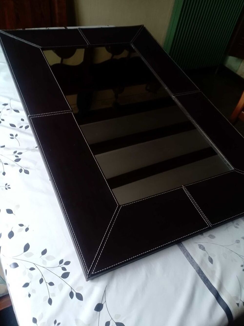 miroir cuir Décoration