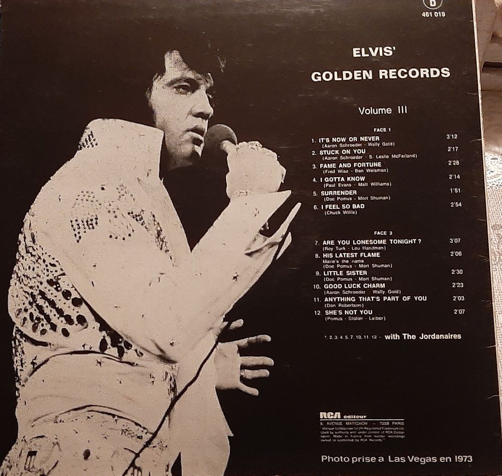 Elvis Presley, Vinyles 33tours CD et vinyles