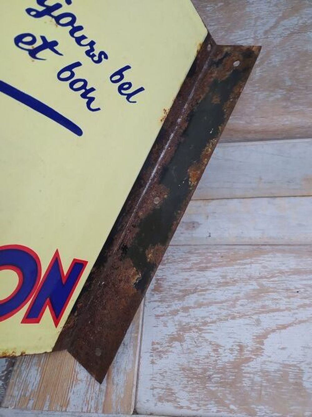 Ancienne Plaque &Eacute;maill&eacute;e Vins L'&Eacute;chanson 
