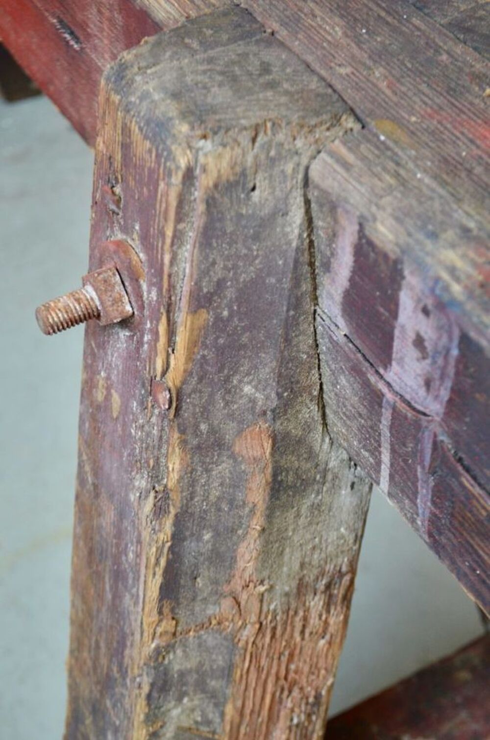 Paire de tr&eacute;teaux d'atelier ancien, style indus table basse Meubles