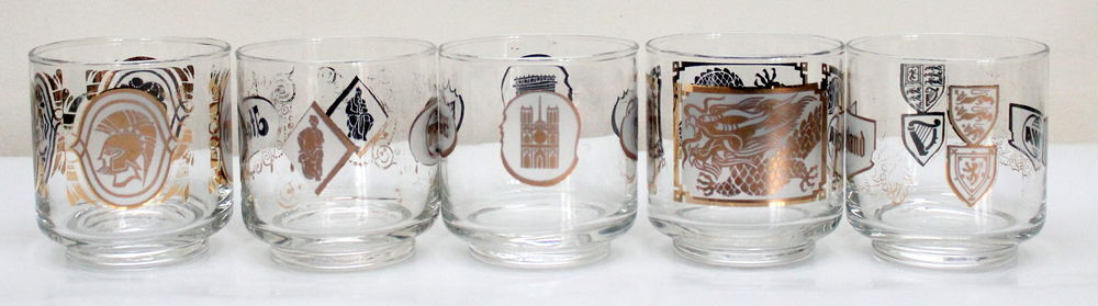 Verres publicitaires TWA vintage 70 