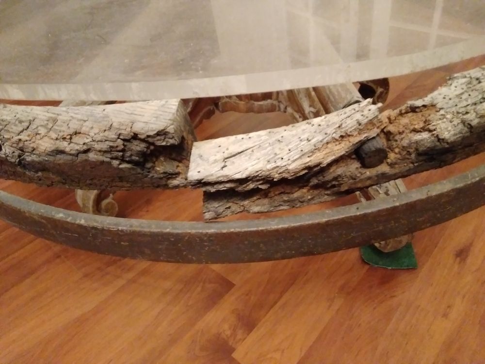 TABLE BASSE roue de charette Meubles