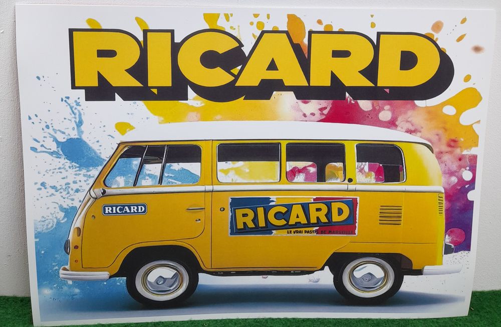 volkswagen combi - ricard - affiche poster Décoration