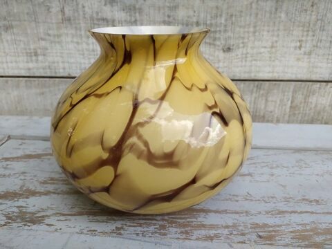 Vase Verre Dcor Marbr Wilhelm Kralik Glass 1930 110 Loches (37)