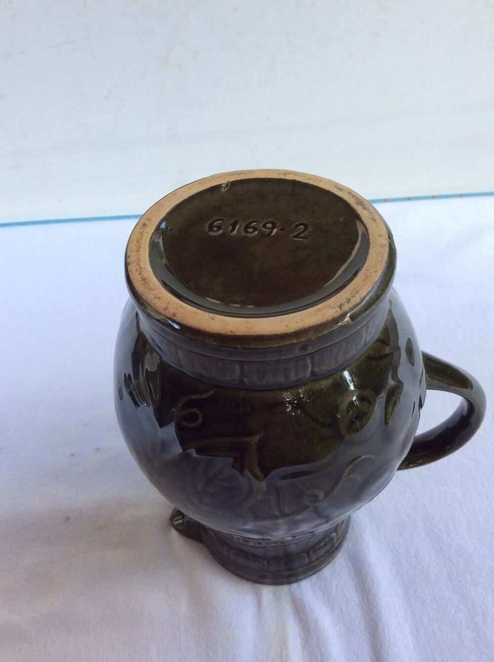 Pichet ancien Sarreguemines, Vins fins Vernhes 6169-2 