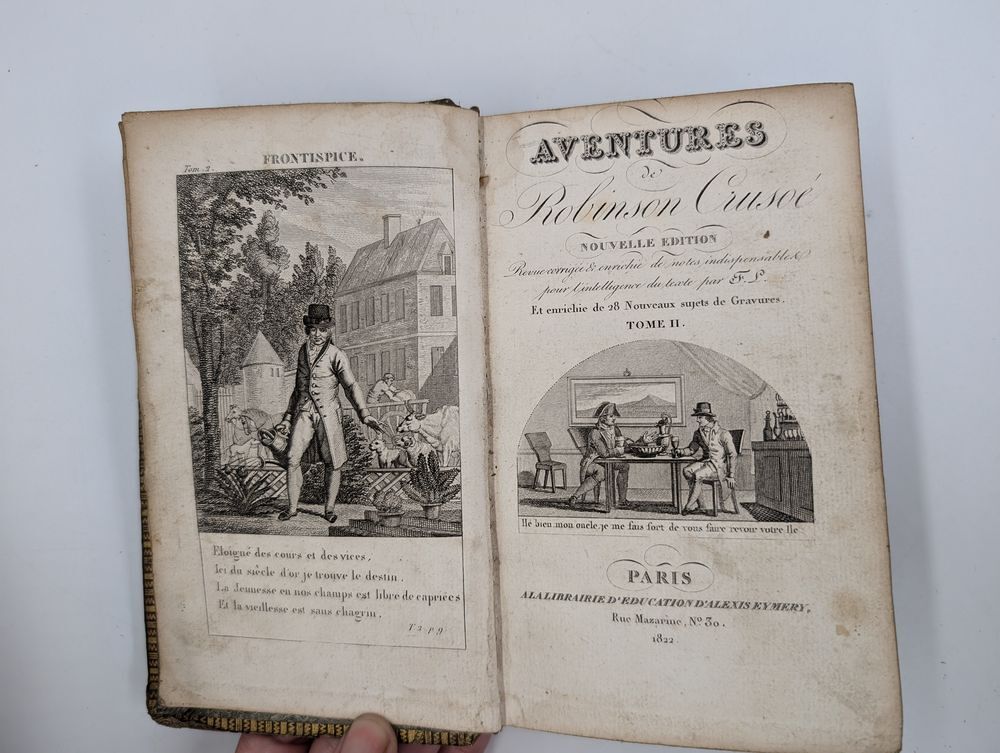 Livre ancien Aventures de Robinson Cruso&eacute; (ann&eacute;e 1822) Livres et BD